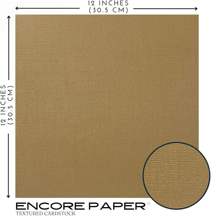Desert Sand—12x12 Textured Cardstock | 80lb Textured Brown - Tan Scrapbook Paper | Premium Cardstock for Cricut Cutting | 25 Sheets