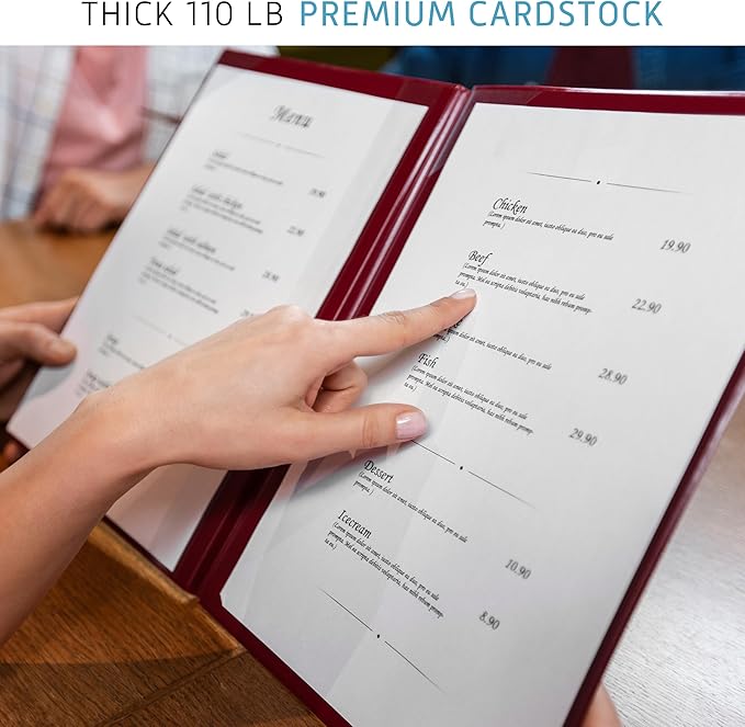 Cardstock Paper | 100 Pack, White Card Stock Printer Paper 8.5 x11, Heavyweight Thick, 110 lb, Premium Smooth Sheets and Printer Compatible - for Crafts, Cards, and Business