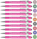Qingxily Up to 300 Pcs Custom Pens Bulk Personalized Pens with Free Engraving Customized Stylus Ballpoint Pens with Your Name Text Message for Business Graduation Anniversaries-12 Pcs