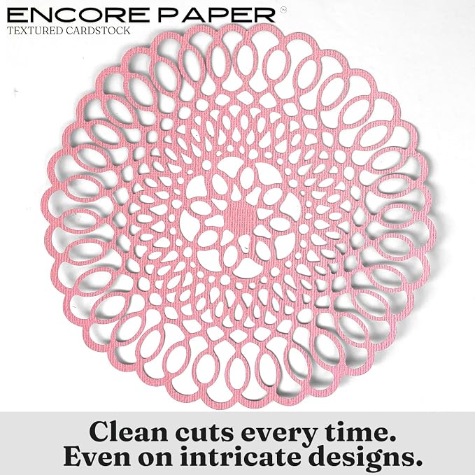 Rosy Cheeks—12x12 Textured Cardstock | 80lb Textured Pink Scrapbook Paper | Premium Cardstock for Cricut Cutting | 25 Sheets