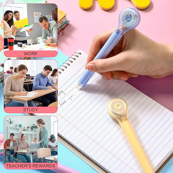 Gersoniel 25 Pack Correction Tape Pen for School Office,Macaron Color