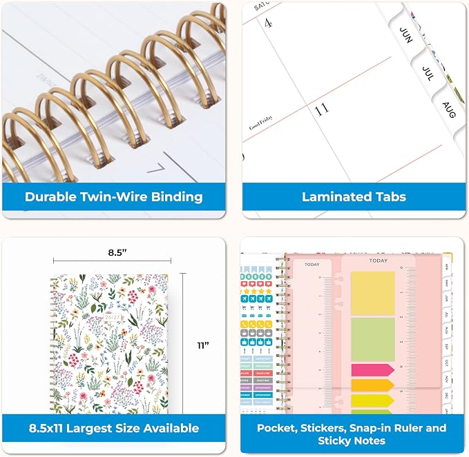 Blue Sky 2026-2027 Weekly & Monthly Academic Planner, 8.5"x11", Londonberry