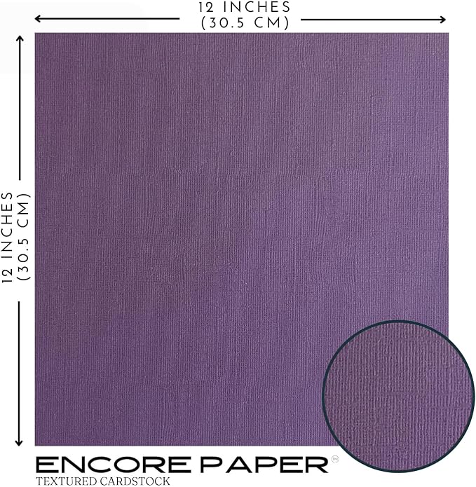 Sugar Plum—12x12 Textured Cardstock | 80lb Textured Purple Scrapbook Paper | Premium Cardstock for Cricut Cutting | 25 Sheets