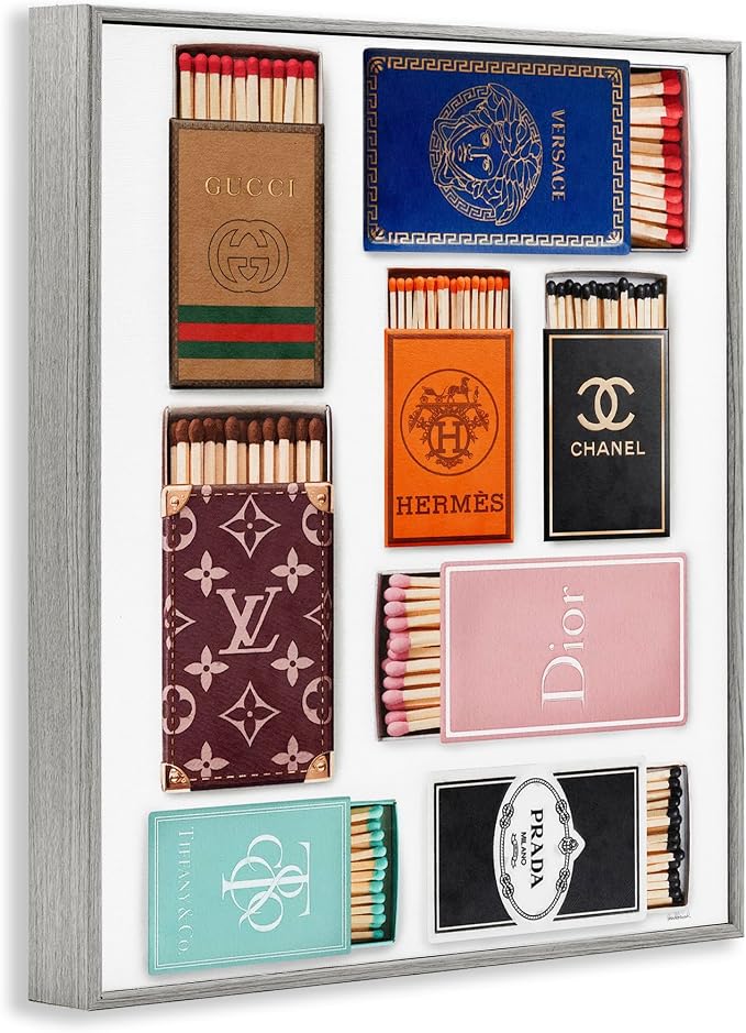 Trendy Iconic Matchbox Glam Print, 11 x 14 Inch Framed Giclée Print | Stupell Industries · By Amanda Greenwood · Ready to hang · Great for living room or game room · Made in USA