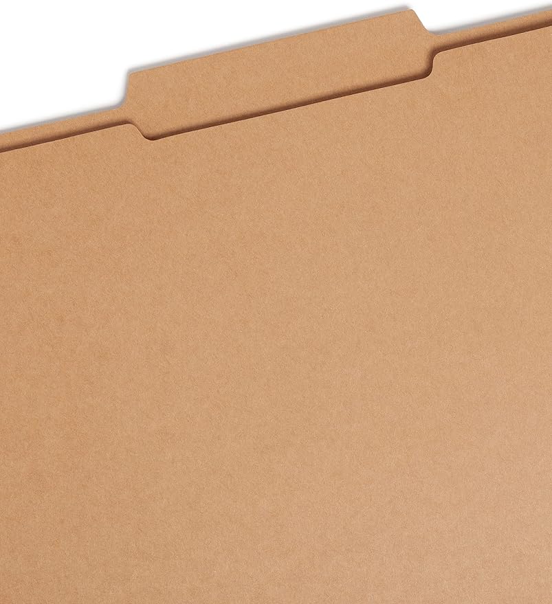 Smead File Folder, Reinforced 2/5-Cut Tab Right of Center, Guide Height, Letter Size, Kraft, 100 Per Box (10776)