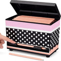 Yalikop Polka Dot Pencil Dispenser for Classroom Plastic Pencil Holder Teacher Must Haves Back to School Pen Dispenser with Lid Student Teacher Gift Classroom Decor Organization Supplies