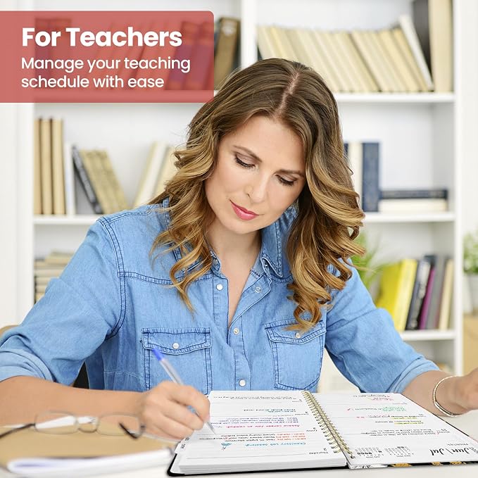 ZOTIA Academic Planner 2026-2027, Monthly & Weekly Jul 2026-Jun 2027 | Lily Garden, 8.5" x 11" Calendar Planner for Women, Hardcover Pretty Organizer for Women, School Office Home Supplies