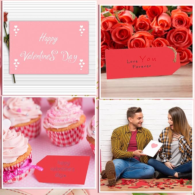 Colarr 300 Sheets Valentine's Day Colored Card Stock Paper 8.5 x 11 Inch Printed Colored Construction Paper 65lb 180 GSM Double Sided Card Stock for Arts Crafts, Invitations, Greeting Cards, Posters