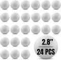 Hygloss Round Foam Balls for Crafts - 2.8-Inch White Craft Foam (XPS) for Arts Small Foam Balls for School Projects and DIY Crafts - Round Balls - 24 Pack of Foam Craft Spheres
