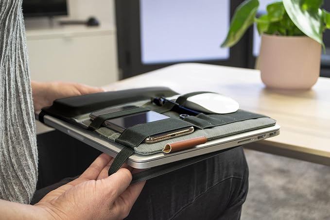 FOLD Portable TECH Organizer attachable to your Devices | Desk Sleeve | Gadget case | Working from Home Essentials | Laptop accessories | Backpack Insert | Portfolio |
