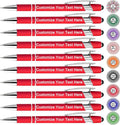 Qingxily Up to 300 Pcs Custom Pens Bulk Personalized Pens with Free Engraving Customized Stylus Ballpoint Pens with Your Name Text Message for Business Graduation Anniversaries-12 Pcs