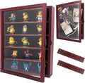 Shadow Box Frame with Removable Shelves, Red 11x14 Deep Memory Box Display Case for Keepsake Collectibles, Coins Military Medals Pins Wedding Flowers