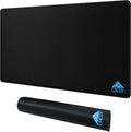 Cacoy 36"x20" Large Gaming Mouse Pad XXL Non-Slip Computer Mouse Mat Black | Extended Keyboard Mousepad with Stitched Edges Anti-Slip Rubber Base Premium Textured Surface Desk Mat for Gamer Office Home