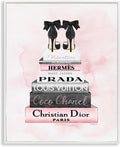 Glam Bookstack Heels Fashion, 24 x 30 Inch Framed Giclée Print | Stupell Industries · By Amanda Greenwood · Ready to hang · Chic accent for bedroom or office · Made in USA