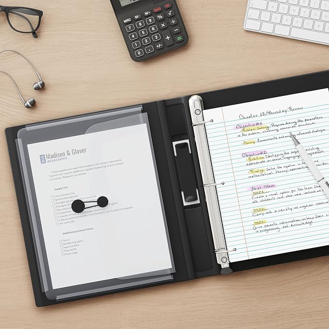 Staples Better Binder, 1 Inch D-Ring, Black, 275 Sheets, 3-Pack | Reinforced spine for durable school and office document organization.