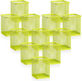 Segarty Pen Cup, 12 Pack Square Light Green Pen Holder for Desk, Cute Mesh Pencil Cups Holder for Marker, Office Supply, School Students, Home, Desktop Accessories Storage Organizer