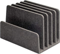 MobileVision Executive Dark Gray Desktop File Folder Organizer and Paper Tray, 5 Slot Dividers