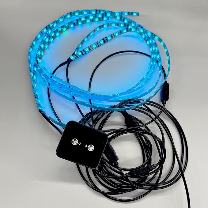7-Color RGB LED Human-Sensing Light Strip for Glass Display Cabinets Display Cabinets for Collectibles Trophy Case Display Cabinet