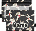 Custom Karate Black Pencil Pouch for 3 Ring Binder, 2 Pack Personalized Name Waterproof Pencil Bags Clear Window Pencil Case School Office Supplies