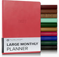 Gallery Leather Large Monthly Planner 2026-2027 Caribbean Red