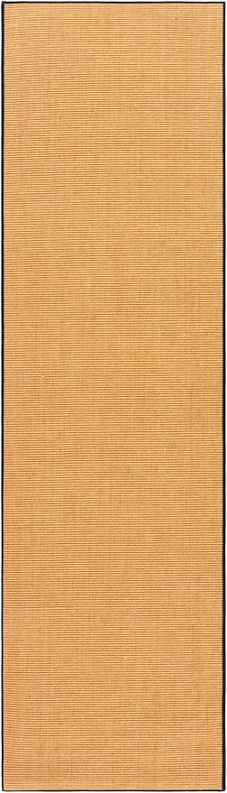 Martha Stewart SAFAVIEH x Collection Area Rug - 2'3" x 8' Runner, Natural & Grey, Sisal & Jute, Ideal for Living Room, Hallway, Foyer, Entryway, Bedroom (MSR9501G)