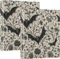 Gothic Bat Round Ring Binders Floral (8) 1.5 Inch 3 Ring Binder with Clipboard Holds 200 Sheets Office Home School