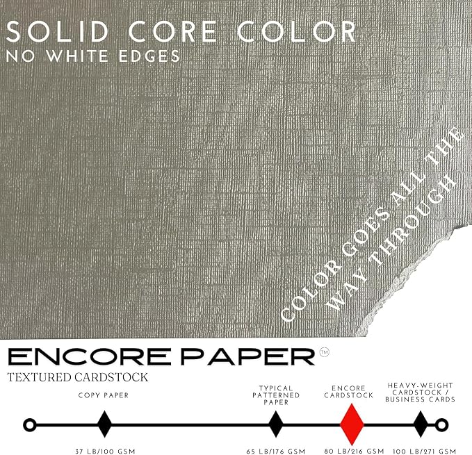 Putty Gray—12x12 Textured Cardstock | 80lb Textured Gray Scrapbook Paper | Premium Cardstock for Cricut Cutting | 25 Sheets