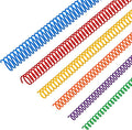 Leinuosen 120 Pack Binder Coils,1/4 5/16 3/8 1/2 5/8 3/4 Inch,Multicolor | Plastic Spiral Binding Coils for Documents, Reports, Notebooks, Compatible with Standard Binding Machines, Office Supplies