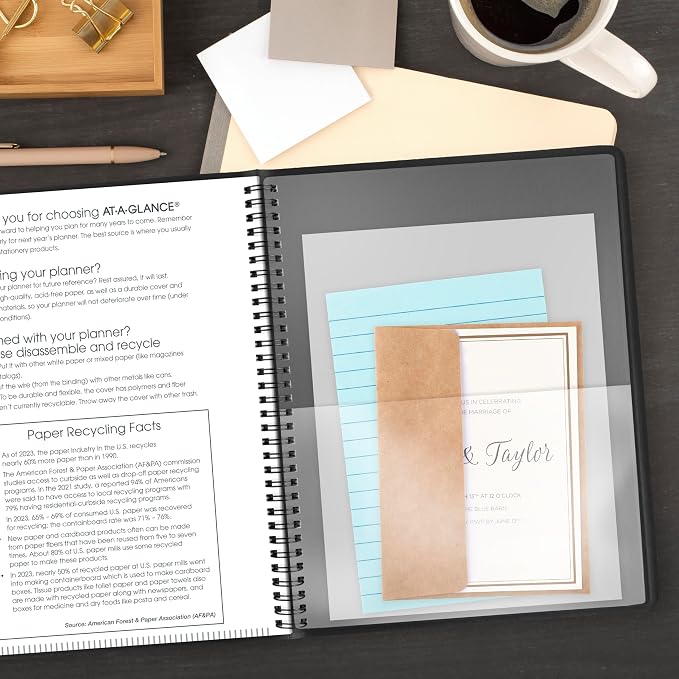AT-A-GLANCE 2027 Appointment Book Planner, Weekly, 13-Month Jan-Jan, 8.25" x 11", Black (709500527)