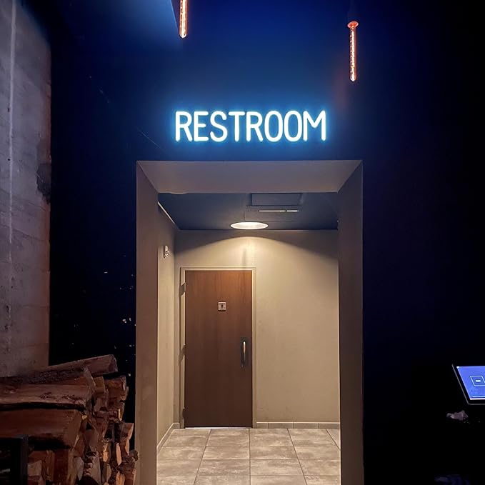 SpellBrite LOBBY Sign | Directional Sign with Neon Look, Green LED Light Source | 20.4" x 6.3"