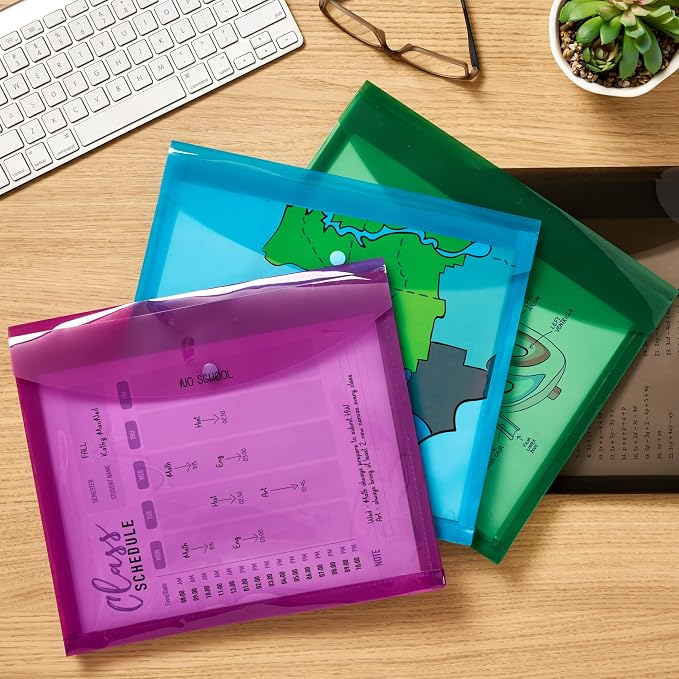 Avery Document Holder Envelope, Holds 450 Letter/A4-Size Sheets, 4-Color (73556) (Pack of 48)
