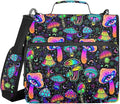 Mushrooms Binder Bag 3 Ring Zipper with Handle Shoulder Strap | for School Work Office Organizer Storage Case