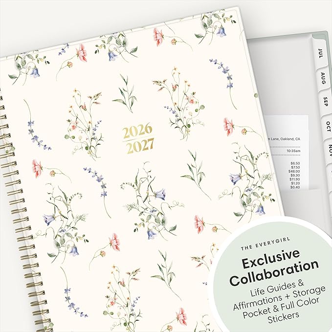 Blue Sky 2026-2027 Weekly & Monthly Academic Planner, 8.5"x11", Marisa