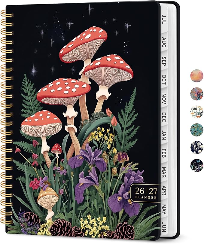Planner 2026-2027, Jul 2026-Jun 2027 Monthly & Weekly Planner Calendar | 6.3" x 8.5", Hardcover Academic Spiral Pretty School Planning Book for Women, Teacher, Student, Forest Myth