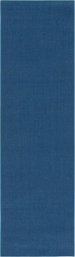 Martha Stewart x SAFAVIEH Area Rug Collection - 2'3" x 8' Runner, Blue, Sisal & Jute, Farmhouse Style, Ideal for Living Room, Bedroom, Foyer, Hallway (MSR9501M)