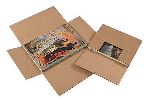 Tape Logic TLM4BKK Easy-Fold Mailers, 17 1/8" x 14 1/8" x 2", Kraft (Pack of 50)