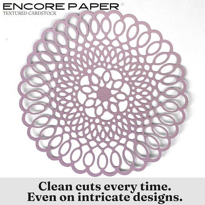 Lilac Lace—12x12 Textured Cardstock | 80lb Textured Purple Scrapbook Paper | Premium Cardstock for Cricut Cutting | 25 Sheets