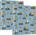 Scrambling Motorcycle Round Ring Binders 1.5 Inch Blue Bike Doodle Pattern 3 Ring Clipboard Binder for Office School Work Supplies File Folder Document 200 Sheet Capacity Easy Open 2 Pieces
