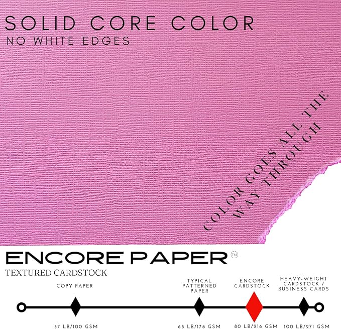 Party Pink—12x12 Textured Cardstock | 80lb Textured Pink Scrapbook Paper | Premium Cardstock for Cricut Cutting | 25 Sheets