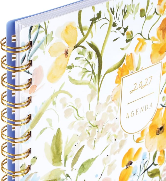 Mead Cambridge 2027 Planner, Weekly & Monthly, 8.5" x 11", Leah Bisch, Floral Rain (LB56-905-27)