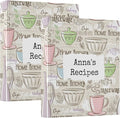 Personalized Recipe Binder 8.5x11 3 Ring Recipe Binder Customized Cook Book Binders with Clipboard&Pockets Large Recipe Organizer for Kitchen, Recipes, Family-Light Tan Home Kitchen Coffee, 2 Pack