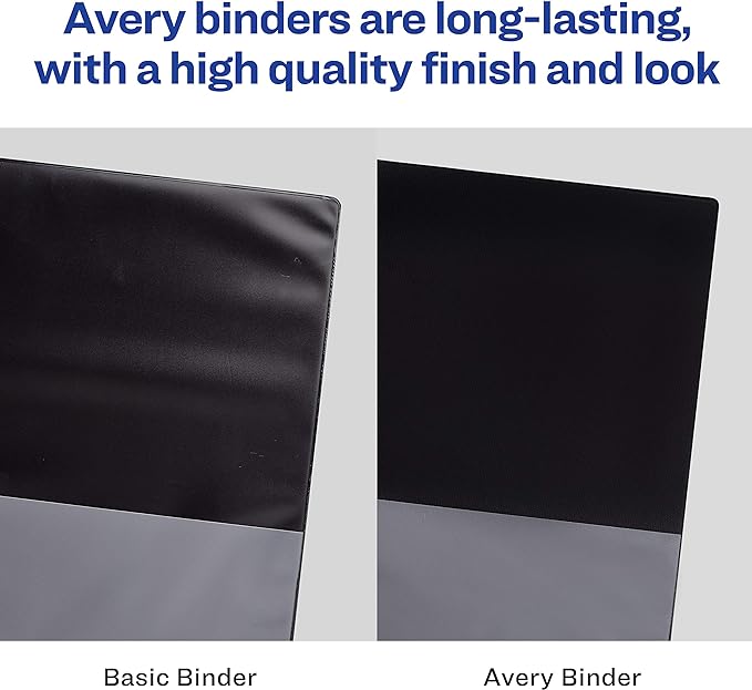 Avery Heavy-Duty 3 Ring Binder, 4" EZD Rings, 1 Red Binder | For Heavy School, Home and Office Use, Reinforced Construction, DuraHinge Tear-Resistant Spine, Interior Storage Pockets