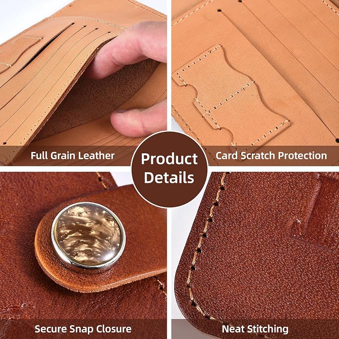 Brown Binder, Genuine Leather Passport Holder, Passport Cover with Air Tag Slot, Men's Travel Document Organizer, SIM Slot Travel Passport Wallet