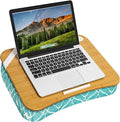 LAPGEAR XL Designer Lap Desk – Aqua Trellis, Fits 17.3” Laptops