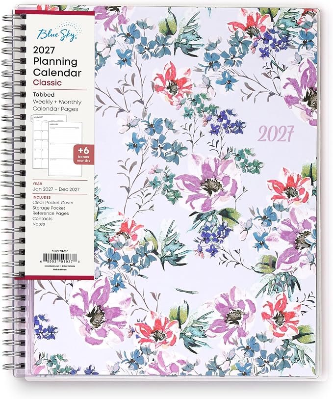 Blue Sky 2027 Weekly & Monthly Planner Calendar, 8.5"x11", Laila