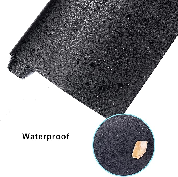 Cacoy 36"x20" XXL Leather Desk Mat Black, Waterproof Desk Blotter Protector | PU Leather Desk Pad Blotter Water-resistant Desk Protector Mat Large Computer Mouse Pad Non-Slip Office Desk Matt for Desktop