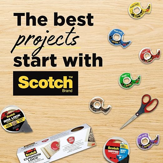 Scotch Expressions Masking Tape, .94 in x 20 yd, Ruler Pattern, 6 Rolls (Pack of 6)