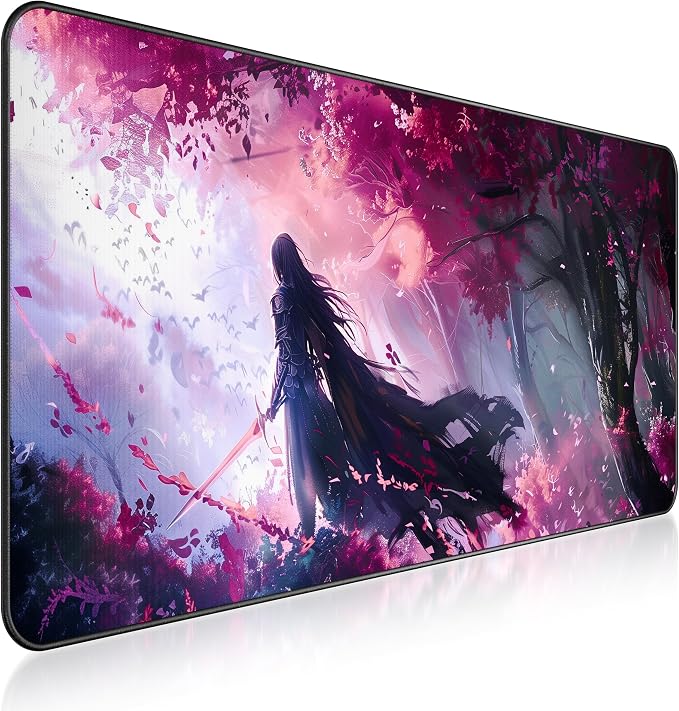 XXL Anime Gaming Mouse Pad 35.4 x 15.7 inch - Water-Resistant | Stitched Edges - Large XL Mousepad for Desk - Gamer Accessories Big Full Deskpad Mat Game Mousepads Deskmat