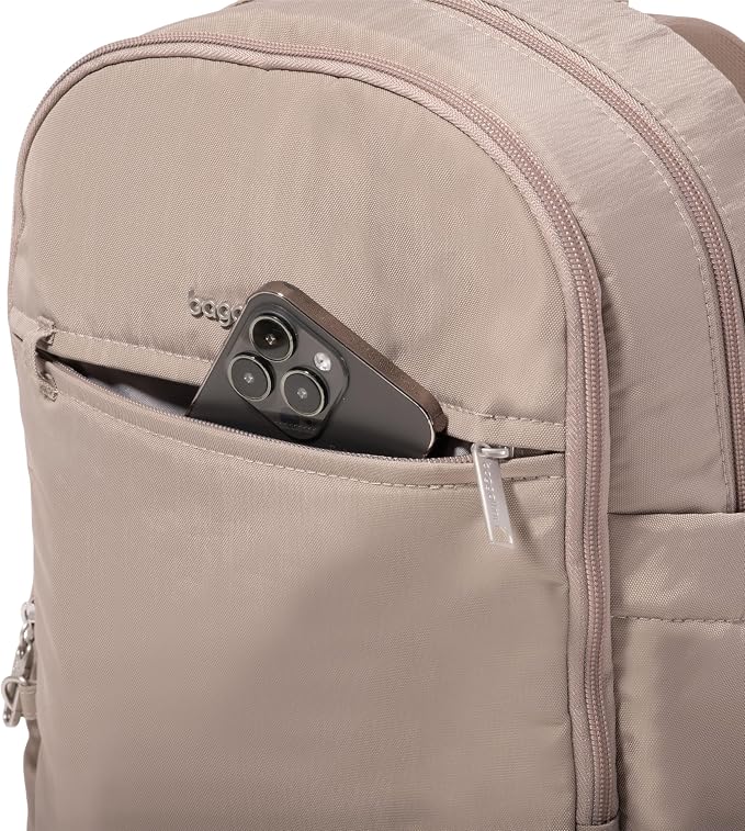 Securtex Anti-Theft Getaway Backpack - 9.4"x13"x5" Travel Safe Bag w/Locking Zippers, Slash-Resistant, RFID