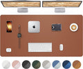 Extra Large Desk Mat - 63"x 17" Non-Slip Desk Pad for Office and Home - Ideal for Large Mouse Pad and Desk Mats on Top of Desks(Brown)